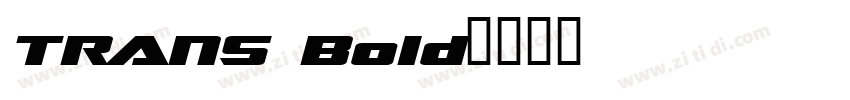 TRANS Bold字体转换
